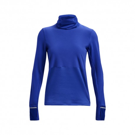 Under Armour Felpa Running Qualifier Cold Funnel Team Blu Donna
