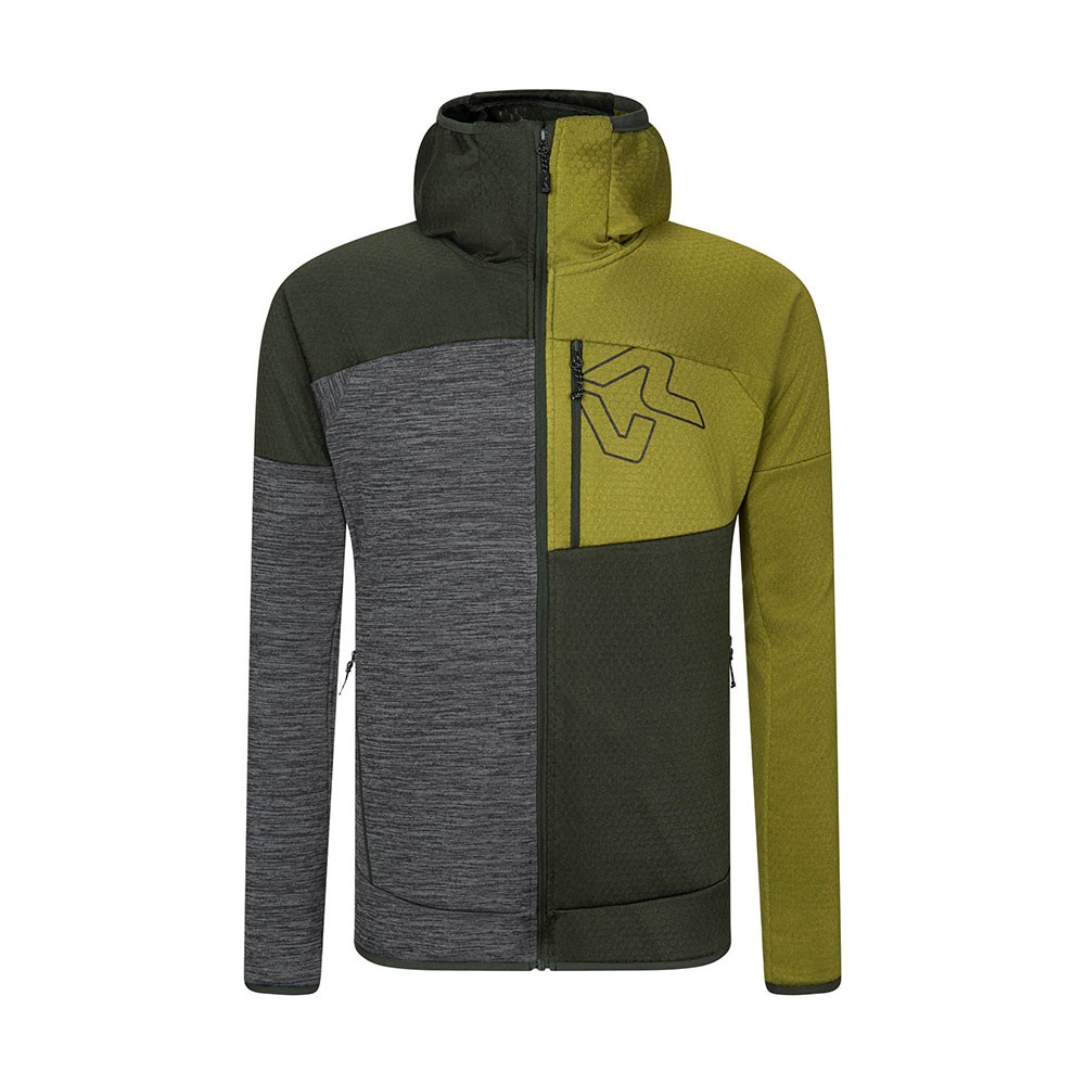 Rock Experience Fleece Kobra Hoodie Grigio Verde Uomo M