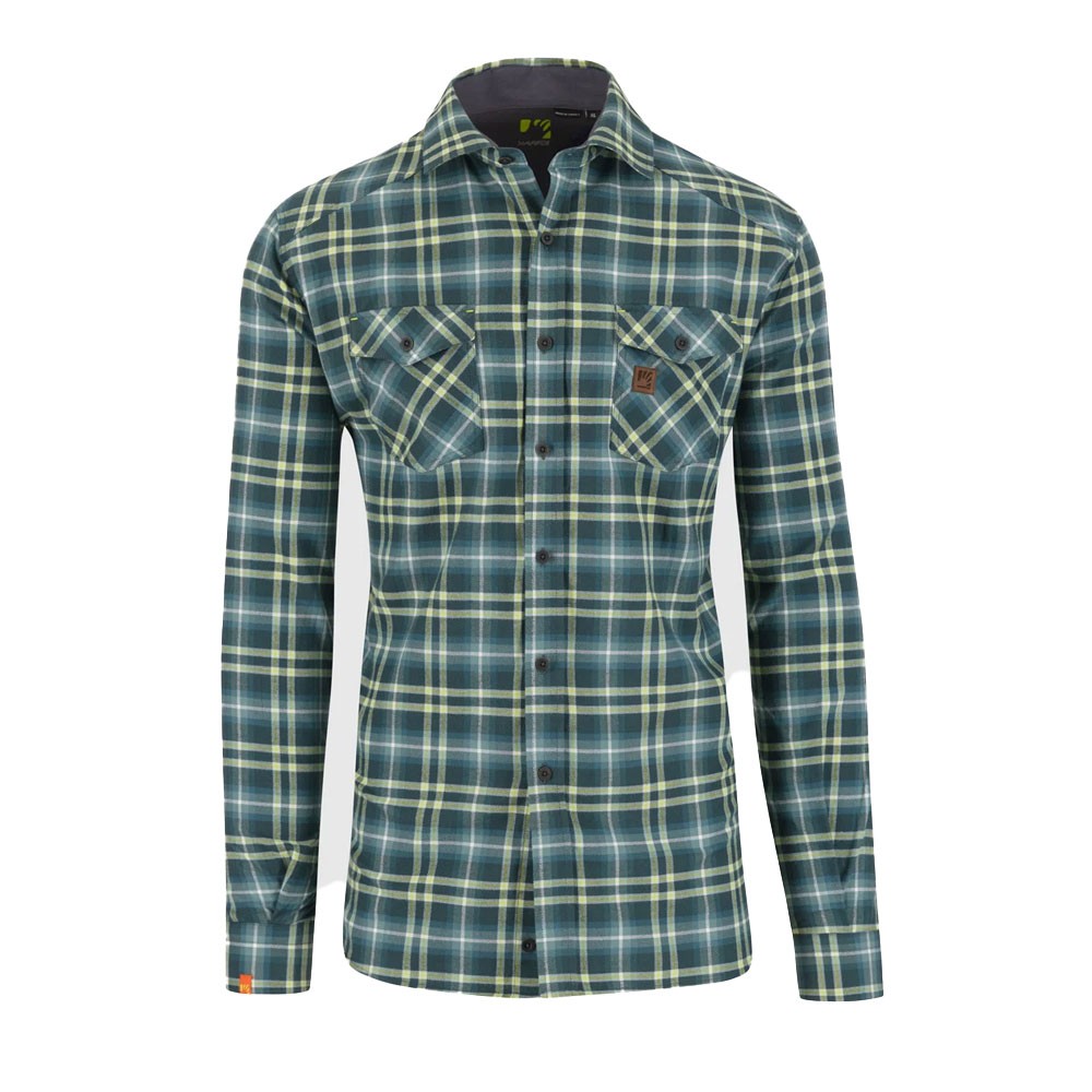 Image of Karpos Camicia Trekking Martora Grigio Verde Uomo L