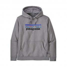 Patagonia Felpa Trekking P-6 Logo Uprisal Hoody Gravel Heather Uomo
