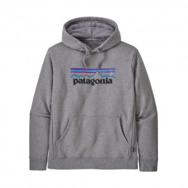Patagonia Felpa Trekking P-6 Logo Uprisal Hoody Gravel Heather Uomo