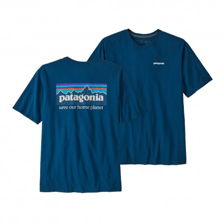 Patagonia Maglia Trekking Trekking P-6 Mission Organic Lagom Blue Uomo