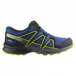 Salomon Speedcross Cswp Nautical Blue Nero Acid Lime - Scarpe Trekking Bambino