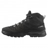 Salomon X Ward Leather Mid GORE-TEX Ebony Phantom Nero - Scarpe Trekking Donna