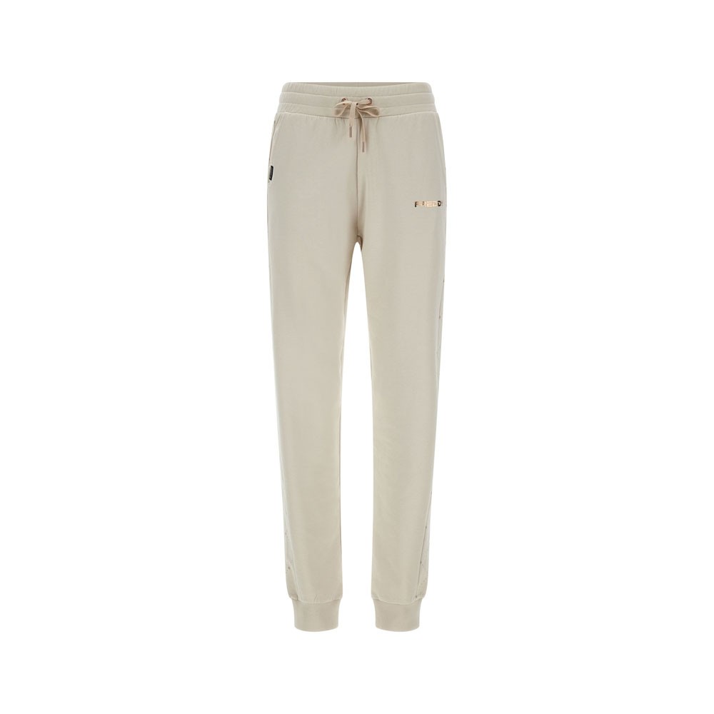 Freddy Pantaloni Con Polsino Banda Beige Donna L