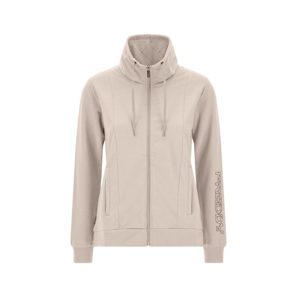 Image of Freddy Felpa Palestra Full Zip Senza Cappuccio Beige Donna L