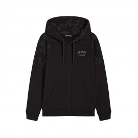 Freddy Felpa Palestra Full Zip Con Cappuccio Fiori Nero Donna