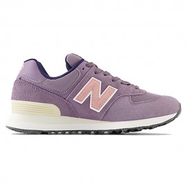 New Balance 574 Suede Mesh Viola Rosa - Sneakers Donna