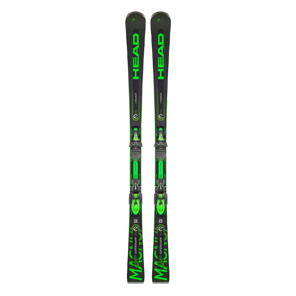 Head Supershape E-Magnum con attacco Prd12 Gw Nero Verde - Sci Alpino Uomo 170 cm