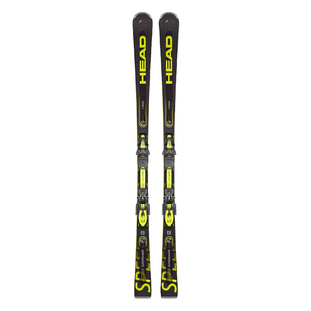 Head Supershape E-Speed con attacco Prd12 Gw Nero Giallo - Sci Alpino Uomo 163 cm
