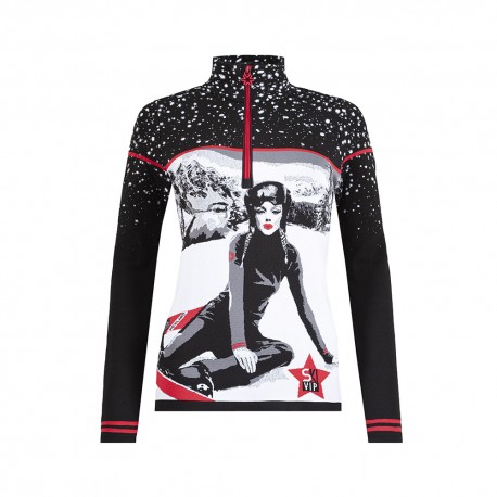 Newland Maglia Da Sci Mezza Cerniera Aura Nero Donna