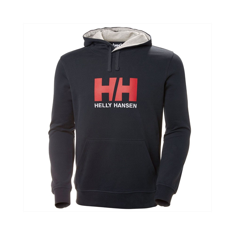 Image of Helly Hansen Felpa Con Cappuccio Logo navy Uomo S