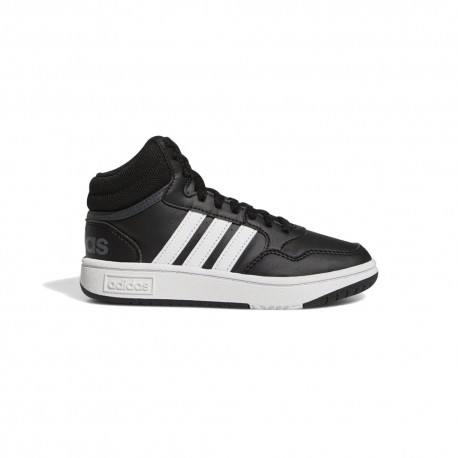 ADIDAS Hoops Mid 3.0 K Gs Nero Bianco - Sneakers Bambino