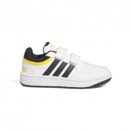 ADIDAS Hoops 3.0 Cf C Ps Bianco Nero Giallo - Sneakers Bambino