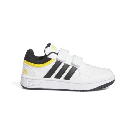 ADIDAS Hoops 3.0 Cf C Ps Bianco Nero Giallo - Sneakers Bambino