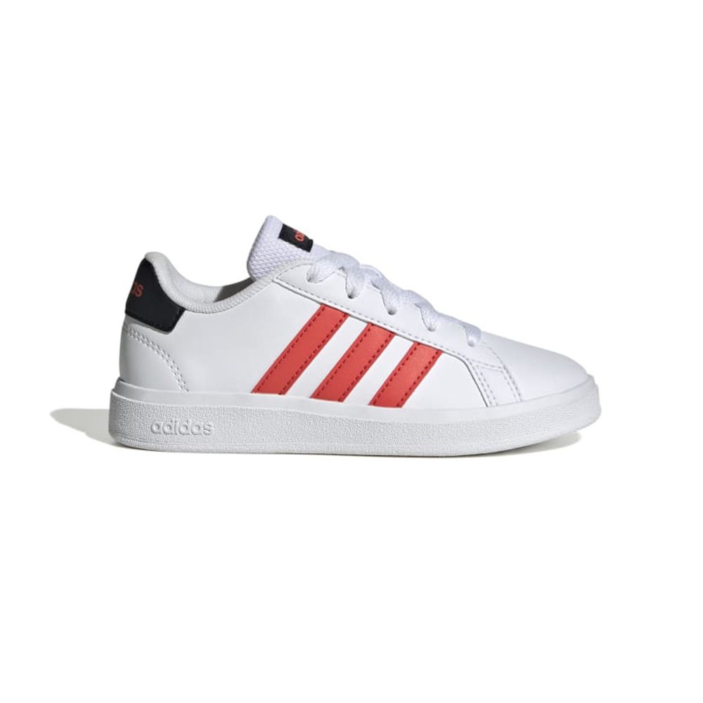 ADIDAS Grand Court 2.0 K Gs Bianco Rosso - Scarpe Ginnastica Bambino EUR 38 / UK 5