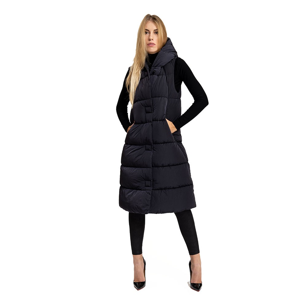 Iceport Gilet Sportivo Lungo Soho Nero Donna XS