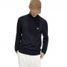 Fred Perry Maglia Dolcevita Logo Nero Uomo