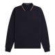 Fred Perry Polo Manica Lunga Bordino Blu Notte Uomo