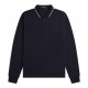 Fred Perry Polo Manica Lunga Bordino Blu Notte Uomo