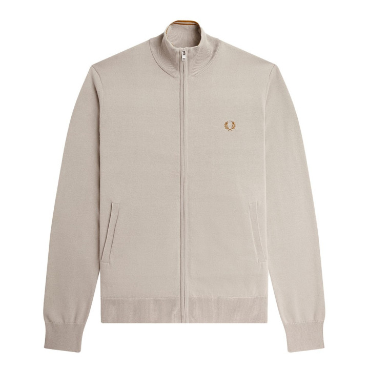Fred Perry Maglioncino Cardigan Grigio Uomo