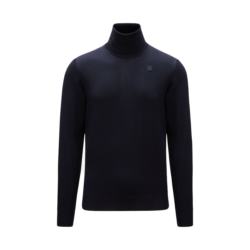 Image of K-Way Maglia Dolcevita Merinos Blu Uomo L