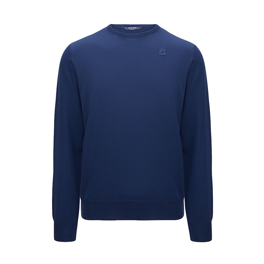 K-Way Maglioncino Girocollo Merinos Sebastian Blu Chiaro Uomo M