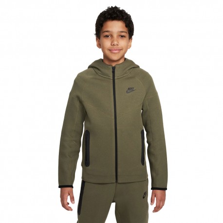 Nike Felpa Tech Fleece Verde Ragazzo