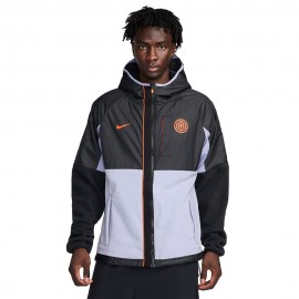 Nike Giacca Da Calcio Con Cappuccio Inter Witerized Nero Arancio Uomo