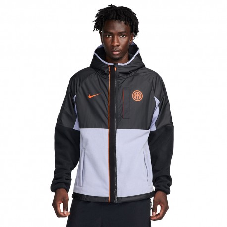 Nike Giacca Da Calcio Con Cappuccio Inter Witerized Nero Arancio Uomo