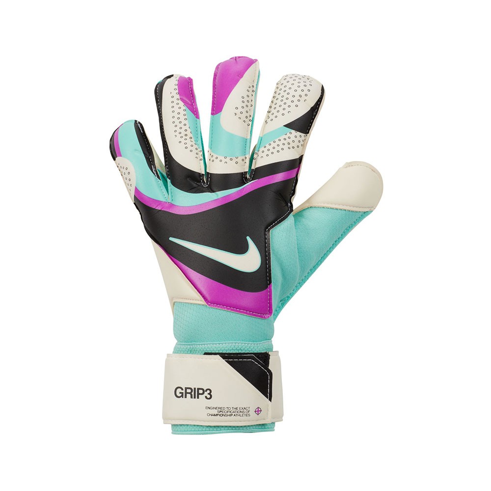 Nike Guanti Portiere GRIP3 Nero Azzurro Uomo 9