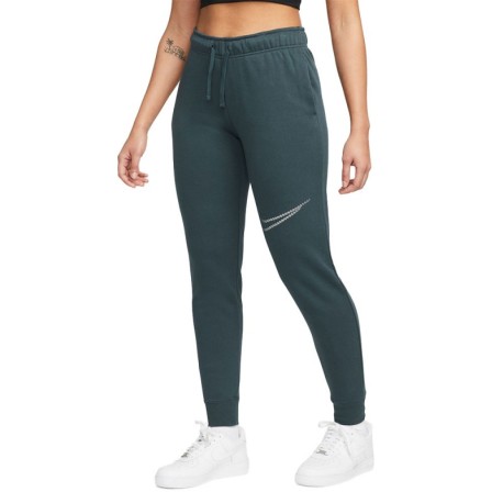 Nike Pantaloni Con Polsino Shine Verde Donna