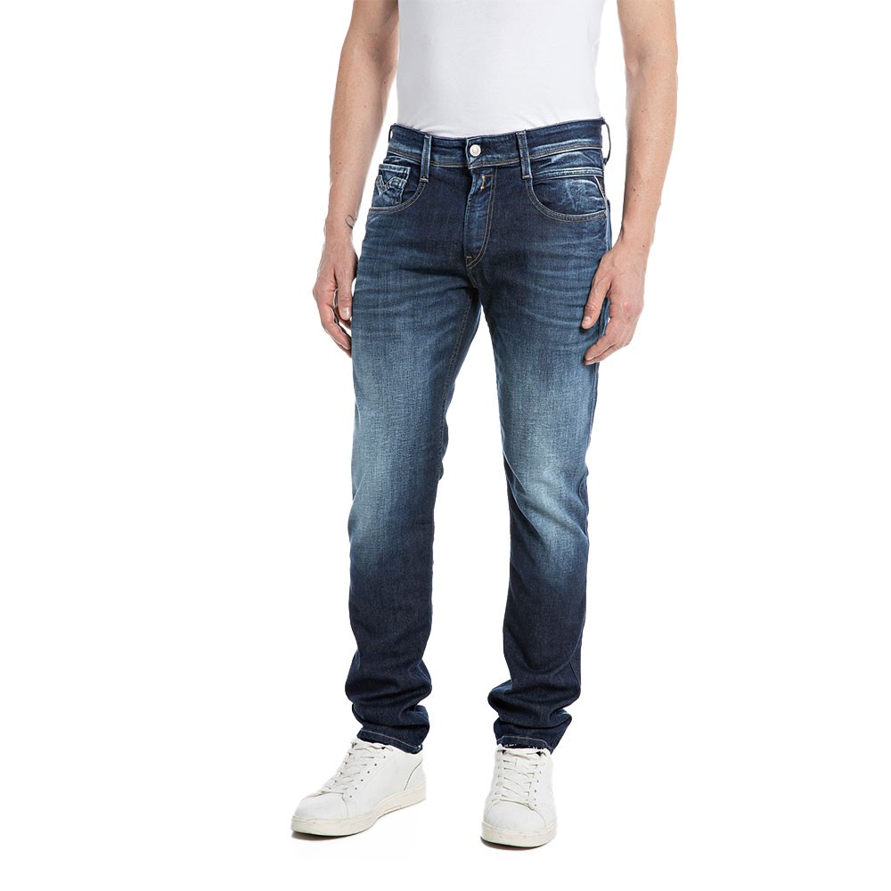 Image of Replay Jeans Anbas L30 Blu Medio Uomo 29