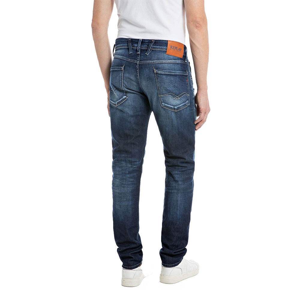 Replay Grover Jeans Uomo - Regular Slim Hyperflex, Vestibilità Comoda