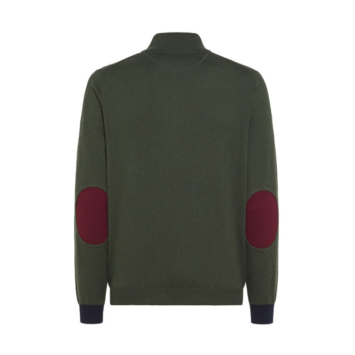 Sun 68 Maglioncino Con Cerniera On Cuffs Verde Uomo