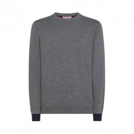Sun 68 Maglioncino Con Toppe Contrast Grigio Uomo