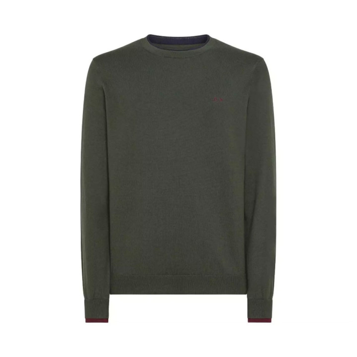 Sun 68 Maglioncino Doppio Collo Verde Uomo