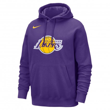 Nike Felpa Nba Lakers Club Viola Giallo Uomo