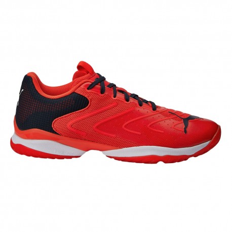 Puma Solar Attack Rct Rosso Nero - Scarpe Da Padel Uomo