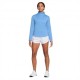 Nike Maglietta Palestra Manica Lunga Train Zip Azzurro Donna