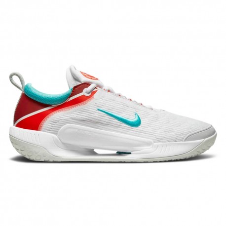 Nike Court Zoom Nxt Bianco Washed Teal - Scarpe Da Tennis Uomo