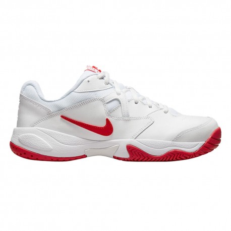 Nike Tennis Court Lite 2 Bianco University Rosso - Scarpe Da Tennis Uomo