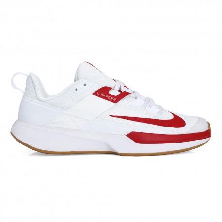Nike Tennis Vapor Lite Cly Bianco University Rosso - Scarpe Da Tennis Uomo