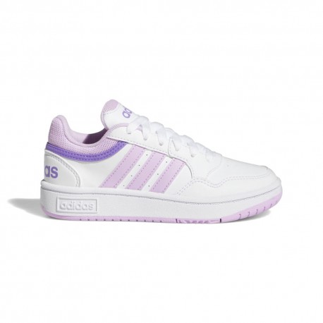 ADIDAS Hoops 3.0 GS Bianco Lilla - Scarpe Ginnastica Bambina
