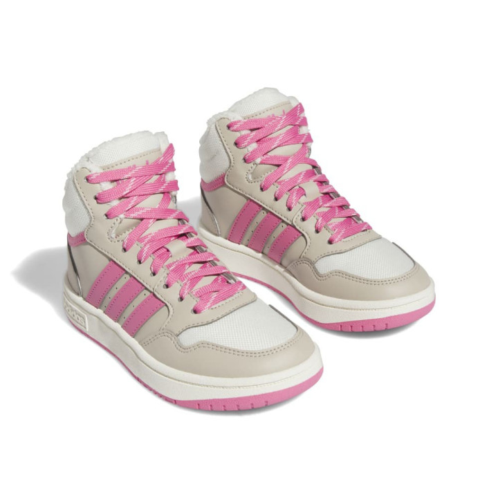 ADIDAS Hoops Mid 3.0 GS Beige Rosa - Scarpe Ginnastica Bambina