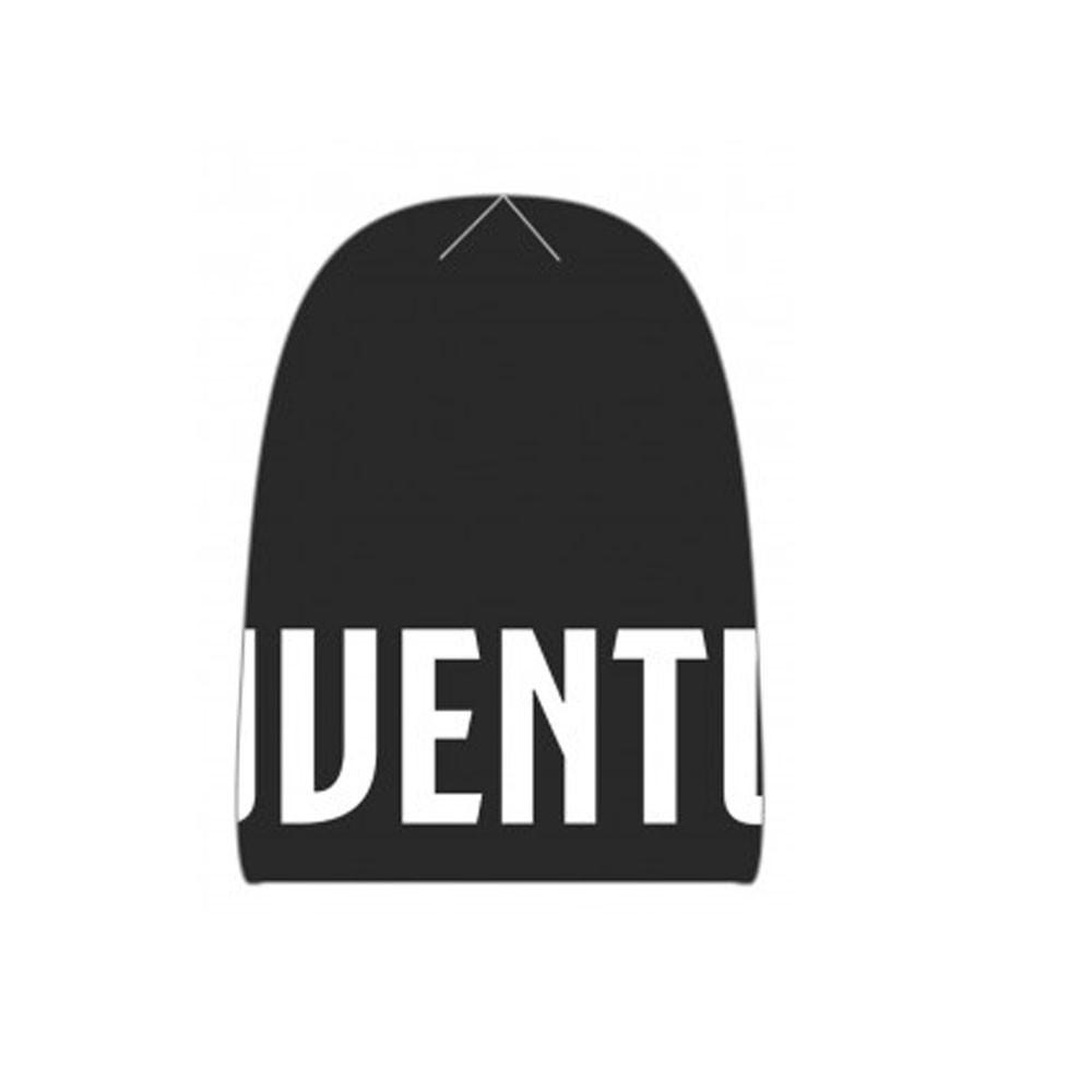 Image of Imma Cuffia Juve Jacquard Nero/Bianco Logo Uomo TU