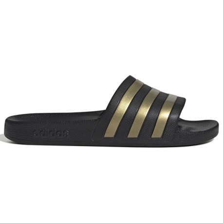 ADIDAS Adilette Aqua Nero Oro - Ciabatte Piscina Uomo