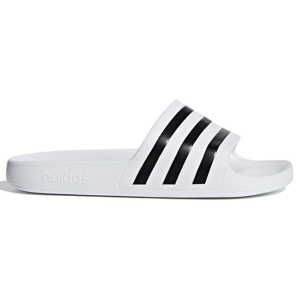 ADIDAS Adilette Aqua Bianco Nero - Ciabatte Piscina Uomo EUR 49 1/3 / UK 13,5