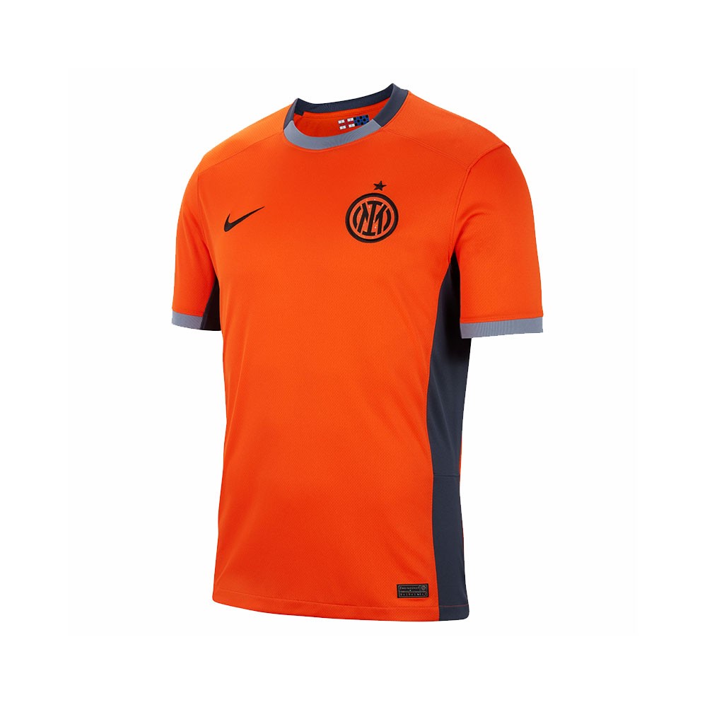 Image of Nike Maglia Maniche Corte Inter 23 24 Third Arancio Blu Uomo XL