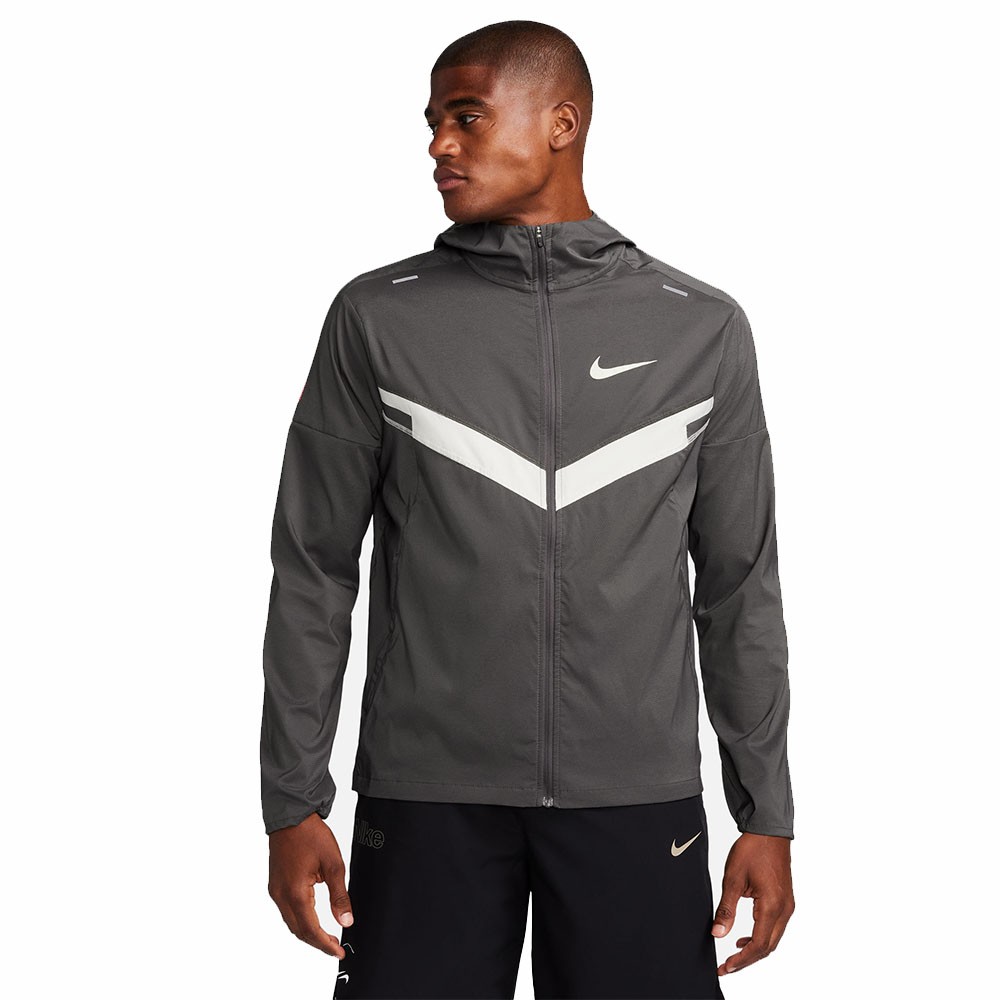 Nike Giacca Running Hoodie Hakone Medium Grigio Bianco Uomo XL